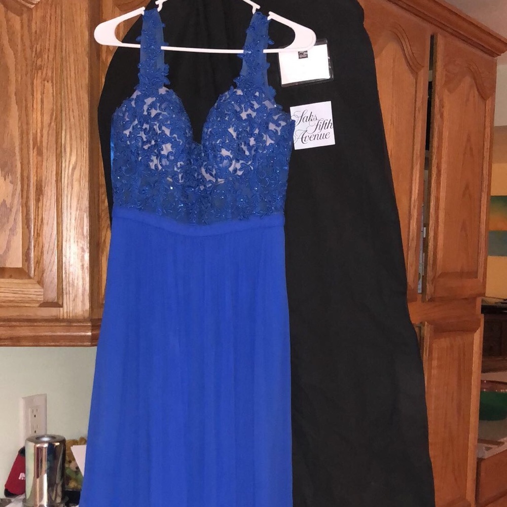 Royal blue Saks Fifth Avenue prom dress